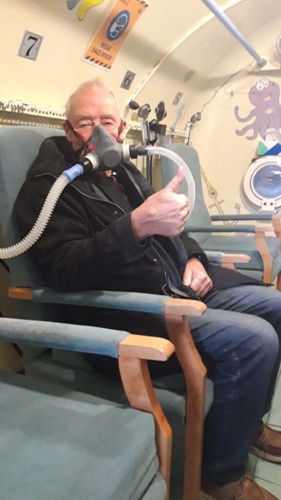 Man Taking Oxygen Therapy in Letchworth