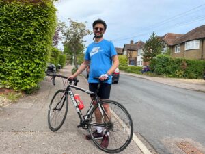Cyclist Giles supports HMSTC